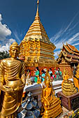 Chiang Mai - Wat Phra That Doi Suthep. The gilded chedi glittering in the sun.